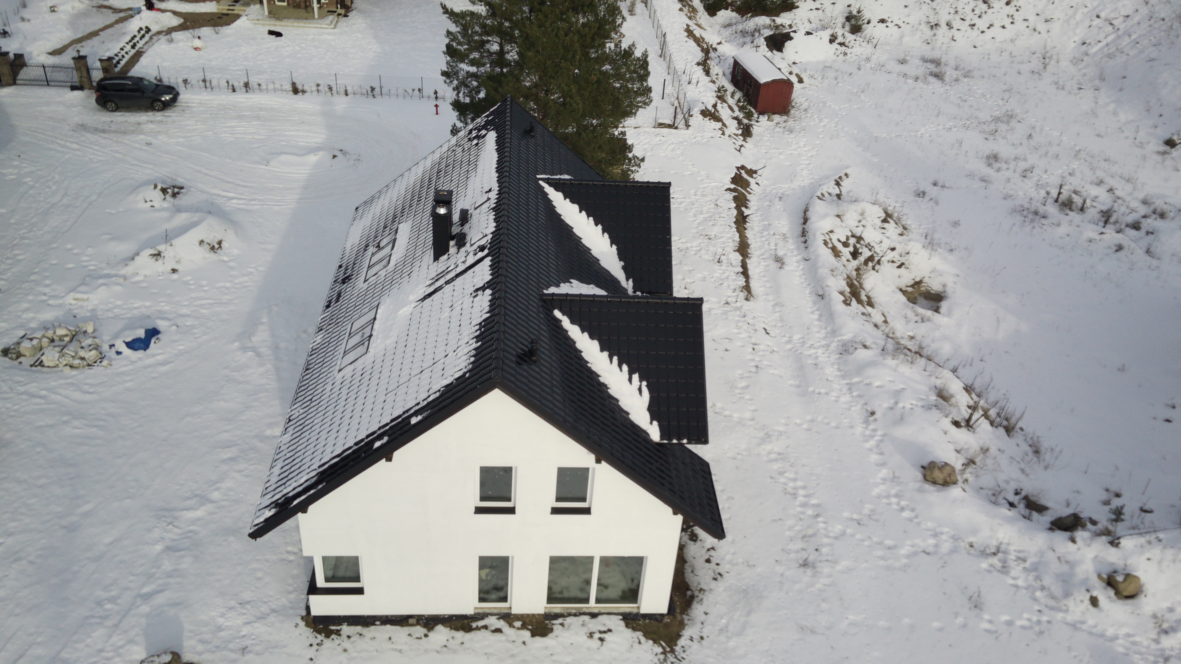 Panorama zimowa z drona