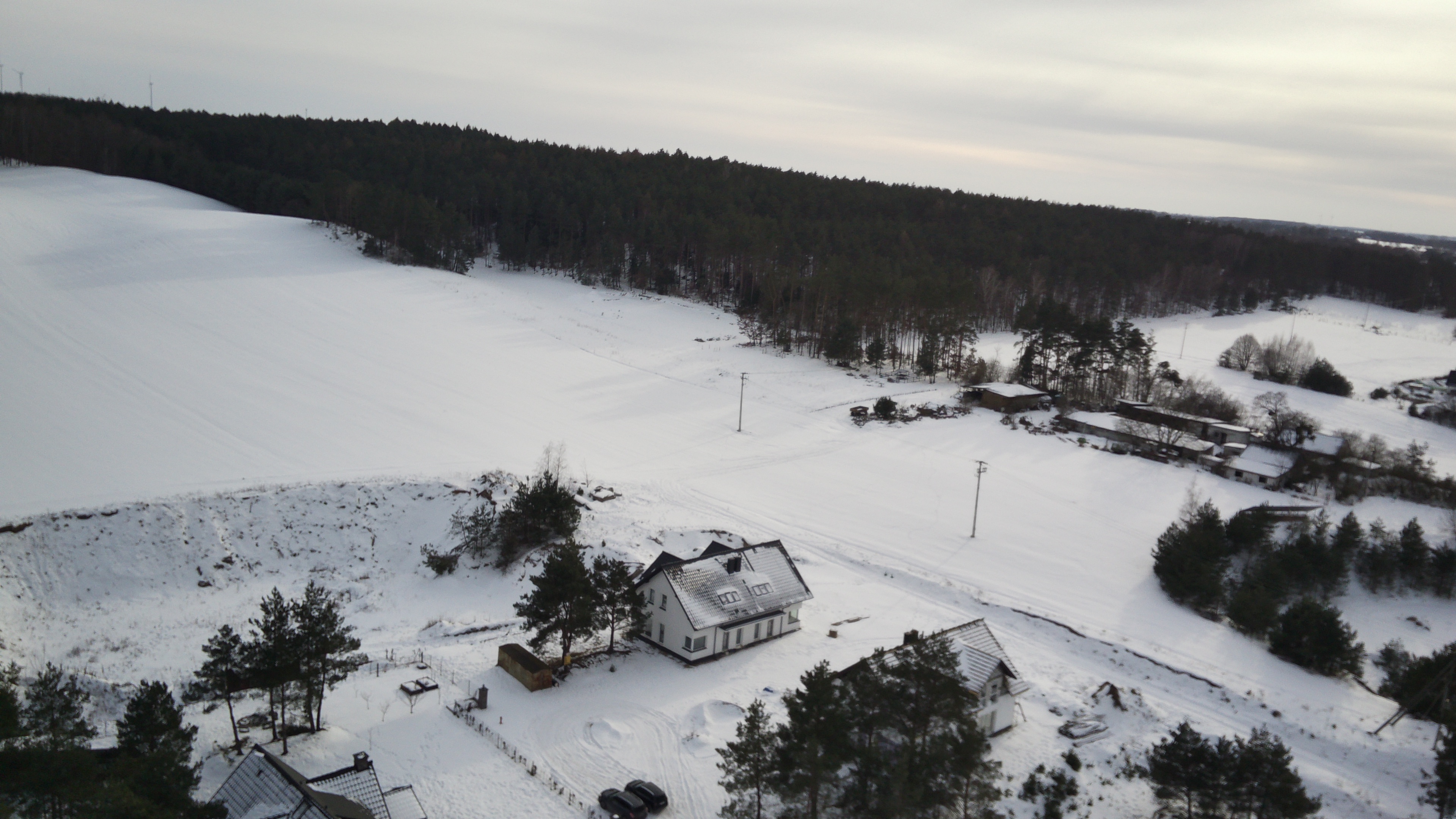 Panorama zimowa z drona